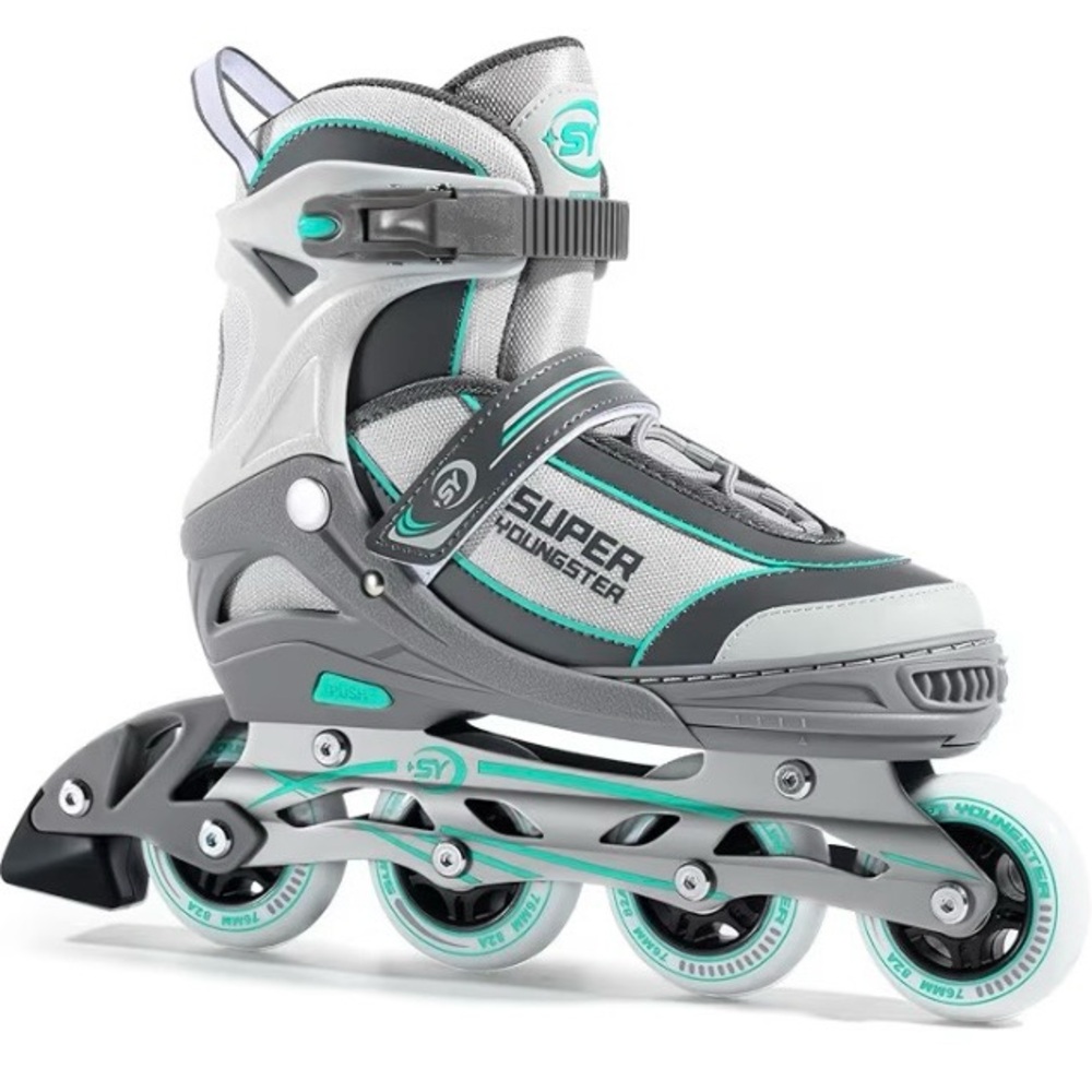 Women's Adjustable Inline Skate, Blades  for Adults, Fits XL 7-10.5, Grey, NEW
